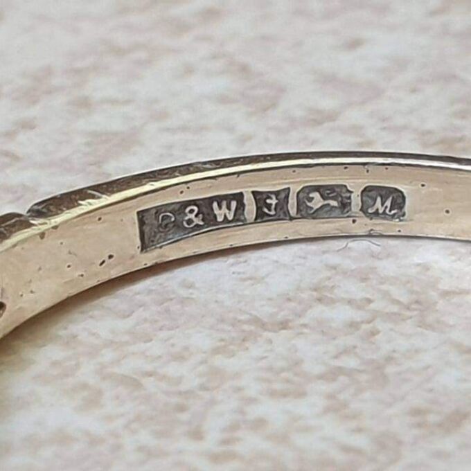 Ruby Half Eternity Stacking Band in Silver.