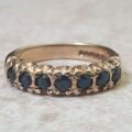 Blue Sapphire Stacking Eternity Band in 9ct Gold,  a UK K 1/2 or a US 5 3/4.