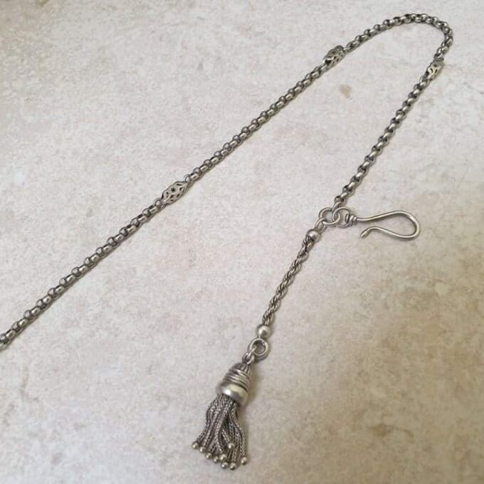 Antique Albertina Watch Chain with Tassle
