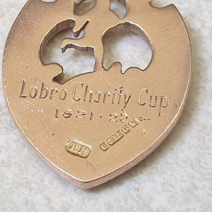 Football Medallion, made by Fattorini, in 9ct Gold