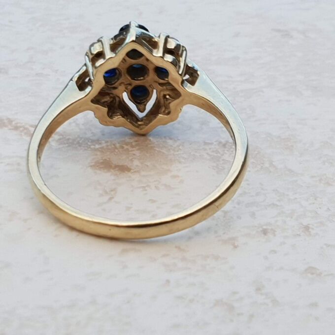 Sapphire and Diamond Ring in 9ct Gold