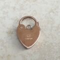 Simple Plain Heart Padlock in 9ct Rose Gold