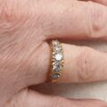 Graduating Paste Five Stone Ring in 9ct Gold,  a UK I 1/2 or a US 4 3/4.
