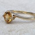 Citrine Solitaire Ring in 9ct Gold.