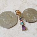 Reserved – Multi Stone Rainbow Drop Pendant in 9ct Gold