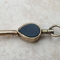 Gold Cased Watch Key with Citrine and Bloodstone