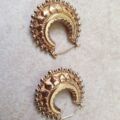 Fancy Ornate Creole Gypsy Earrings in 9ct Gold