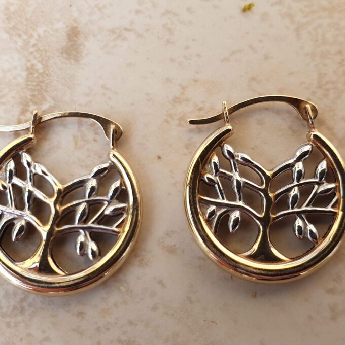 Tree of Life Earrings in 9ct Gold