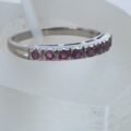 Ruby Half Eternity Stacking Band in 18ct White Gold