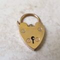 Simple Heart Padlock in 9ct Gold.