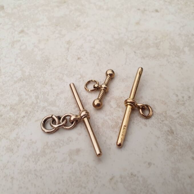 Plain T Bar Pendant Fob in 9ct Rose Gold