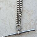 Sterling Silver Curb Chain with T Bar and Dog Clip