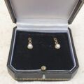 Pearl Infinity Drop Earrings in 9ct Gold