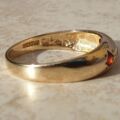 Three Stone Garnet Ring in 9ct Gold,  a UK O or a US 7 1/2.