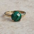 Reserved – Malachite Ring in 9ct Gold, a UK J 1/2 or a US 5 1/4