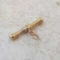 Small T Bar Fob Charm in 9ct Gold.