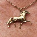 Horse Pendant in 9ct Gold.
