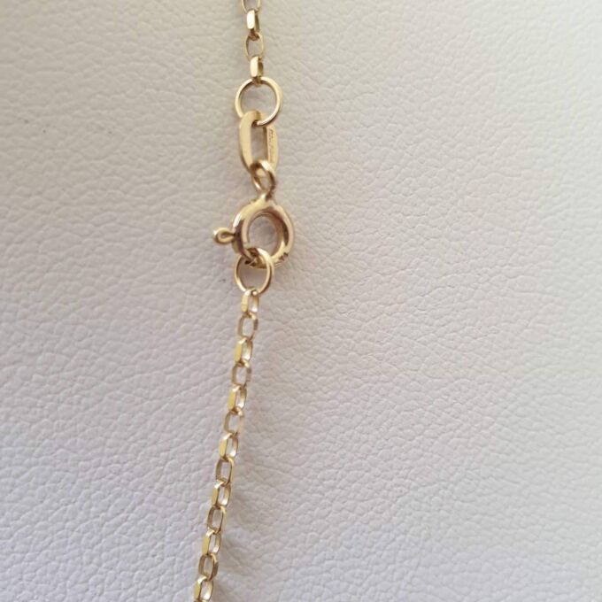 Oval Belcher or Rolo Chain in 9ct Gold, 17.5 inches.