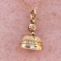 Unusual Opening Frame  Locket Fob Pendant in 9ct Gold