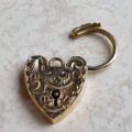 Engraved Heart Padlock in 9ct Gold
