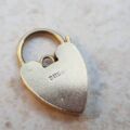 Large Plain Heart Padlock in 9ct Gold
