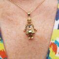 Fabulous Articulated Clown Pendant in 9ct Gold
