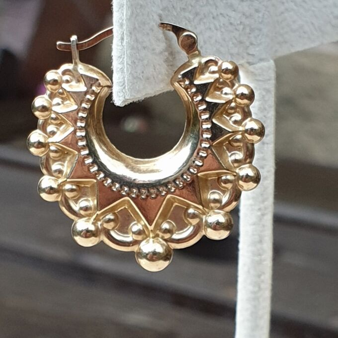 Gypsy Hoop Earrings in 9ct Gold