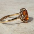 Madeira Citrine Oval Solitaire Ring in 9ct Gold,  a UK P 1/2 or a US 8.