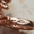 Three Colour Paste Spinning Fob in 9ct Rose Gold