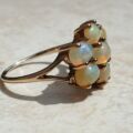 Seven Stone Opal Cluster Ring in 9ct Gold, a UK M 1/2 – N or a US 6 3/4
