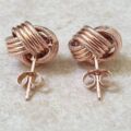 Knot Design Stud Earrings in 9ct Rose Gold