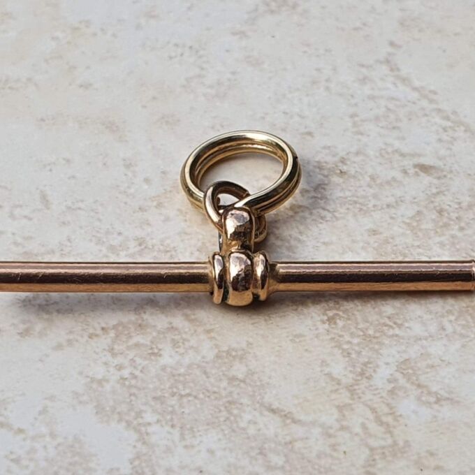Plain T or Albert Bar in 9ct Gold