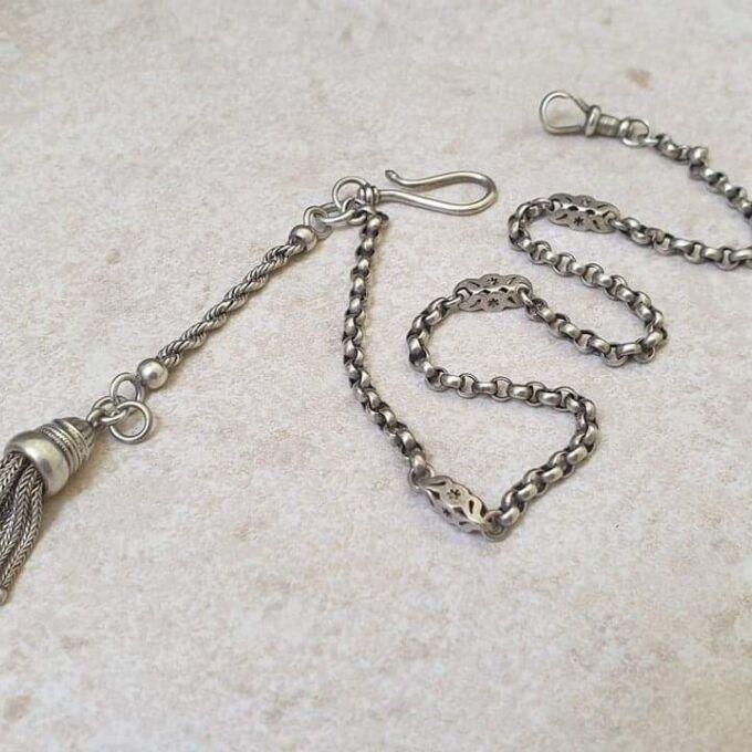 Antique Albertina Watch Chain with Tassle