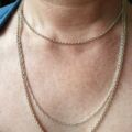 Rope Chain in Sterling Silver, 24 inches.