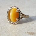 Tigers Eye Ring in 9ct Gold, a UK M 1/2 or a US 6 3/4.