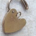 Small Plain Heart Padlock in 9ct Gold
