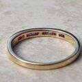 Channel Set Ruby and Diamond Narrow Band in 9ct Gold.
