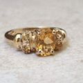 Citrine Ring in 9ct Gold,  a UK N or a US 6 3/4.