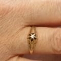 Diamond Solitaire Ring in 10K Gold,  a UK N or a US 7.