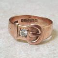 Antique Buckle Ring in 9ct Rose Gold.