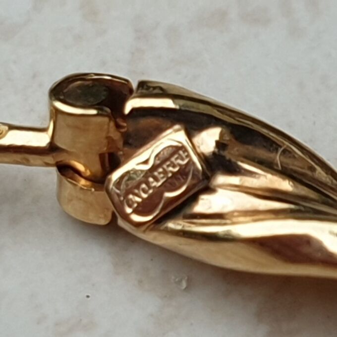 Twisted Rope Effect Hoop Earrings in 9ct Gold by Unoaerre.