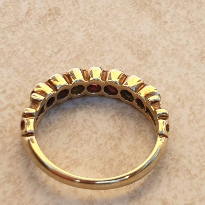 DEAREST Acrostic Ring in 9ct Gold,  a UK L 1/2 or a US 6 1/4