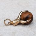 Terrific Tigers Eye Ball Claw Pendant in 9ct Gold