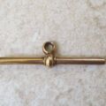 Vintage Heavy Plain T Bar Fob Pendant in 9ct Gold.