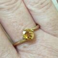 Citrine Solitaire Ring in 9ct Gold.