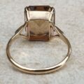 Smoky Quartz Solitaire Ring in 9ct Gold,  a UK N 1/2or a US 7.
