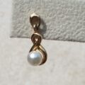 Pearl Infinity Drop Earrings in 9ct Gold