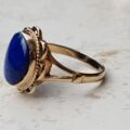 Lovely Lapis Lazuli Solitaire Ring in 9ct Gold, a UK L 1/2 or a US 6 1/4.