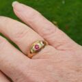 Edwardian Ruby and Diamond Ring in 18ct gold.