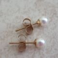 Classic Small Pearl Earrings in 9ct Gold